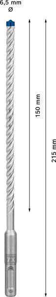 EXPERT SDS plus-7X Hammerbohrer, 6,5 x 150 x 215&nbsp;mm, 10er-Pack Produktbild img3 L