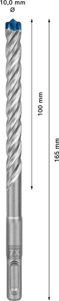 EXPERT SDS plus-7X Hammerbohrer, 10 x 100 x 165 mm, 10er-Pack Produktbild img3 L