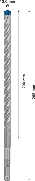 EXPERT SDS plus-7X Hammerbohrer, 12 x 200 x 265 mm, 10er-Pack Produktbild img3 L