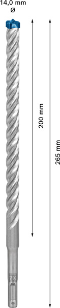 EXPERT SDS plus-7X Hammerbohrer, 14 x 200 x 265 mm, 10er-Pack Produktbild img3 L