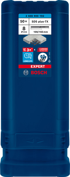 EXPERT SDS plus-7X Hammerbohrer, 8 x 100 x 165 mm, 50-tlg Produktbild img2 L