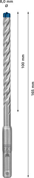 EXPERT SDS plus-7X Hammerbohrer, 8 x 100 x 165 mm, 50-tlg Produktbild img3 L