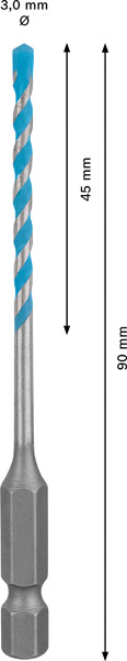 EXPERT HEX-9 MultiConstruction Bohrer, 3 x 45 x 90 mm Produktbild img4 L