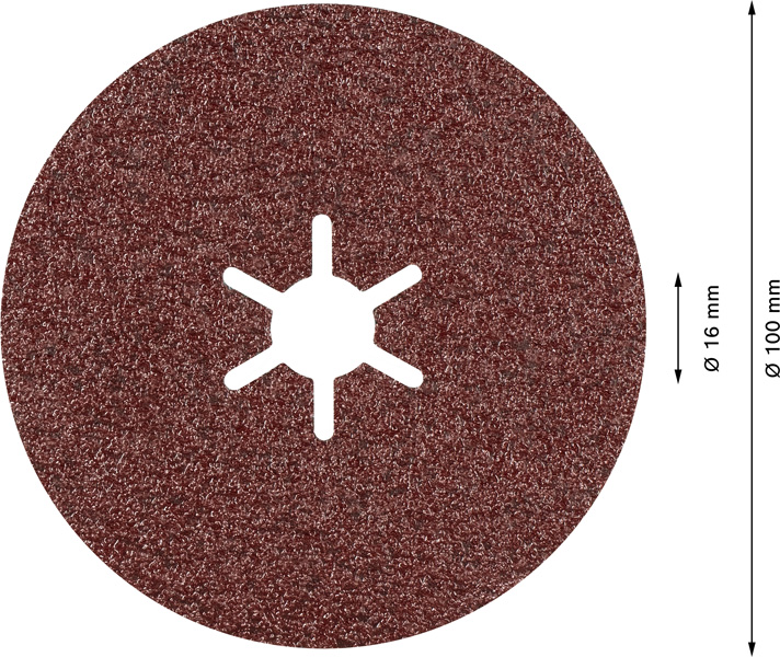 EXPERT R781 Prisma Ceramic Fiberscheibe, 100 mm, 16 mm, K 80 Produktbild img3 L