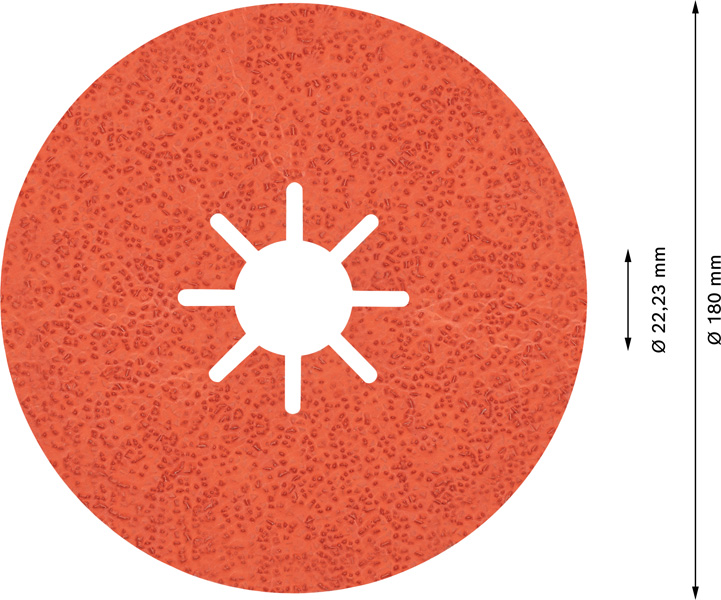 EXPERT R782 Prisma Ceramic Fiberscheibe, 180 mm, 22,23 mm, K 36, 25 Stk. Produktbild img3 L