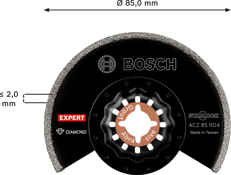 EXPERT Grout Segment Blade ACZ 85 RD4 Blatt für Multifunktionswerkzeuge, 85&nbsp;mm Produktbild img4 L