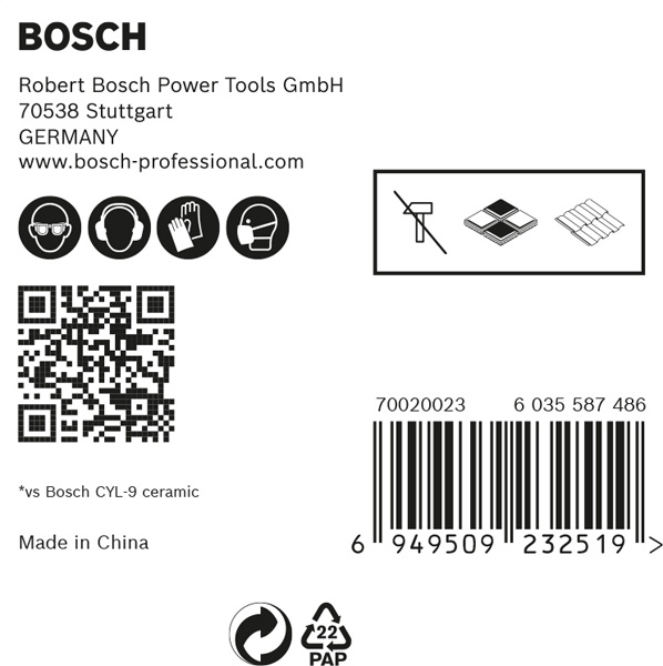 EXPERT HEX-9 HardCeramic Dachziegel-Bohrer-Set, 6 mm, 5-tlg. Produktbild img2 L