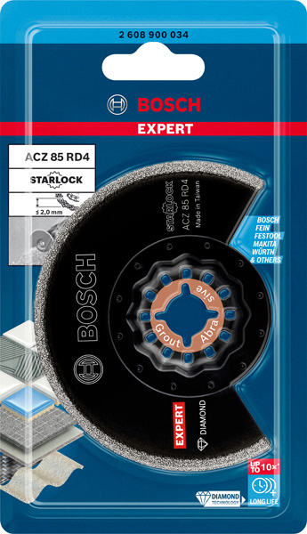 EXPERT Grout Segment Blade ACZ 85 RD4 Blatt für Multifunktionswerkzeuge, 85&nbsp;mm Produktbild img3 L