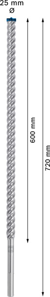 EXPERT SDS max-8X Hammerbohrer, 25 x 600 x 720 mm Produktbild img4 L