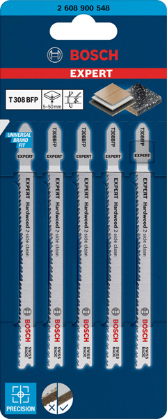 EXPERT ‘Hardwood 2-side clean’ T 308 BFP Stichsägeblatt, 5&nbsp;Stück Produktbild img2 L