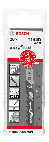 Stichsägeblatt-Set: T 144 D + 1 EXPERT 'Hardwood Fast' T 144 DHM , 25-tlg. Produktbild img2 L