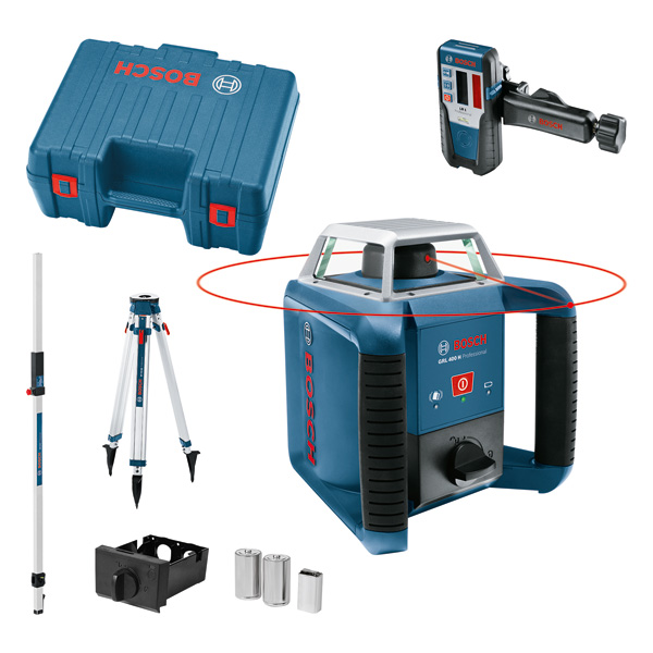 Rotationslaser GRL 400 H, mit LR 1, Baustativ BT 170 HD und Messstab GR 240 Produktbild img1 L