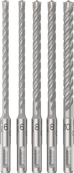 PRO SDS plus-5X Hammerbohrer-Set, 6/6/8/8/10&nbsp;mm, 5-tlg. Produktbild img1 L