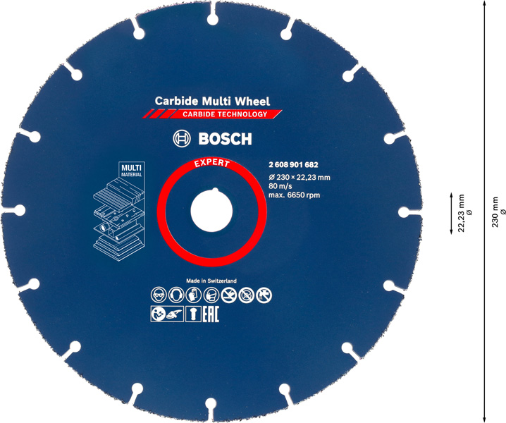 EXPERT Carbide Multi Wheel Trennscheibe, 230&nbsp;mm, 22,23&nbsp;mm Produktbild img5 L