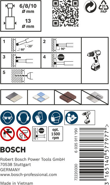 PRO Ceramic dry Bohrer-Set, 6 x 33, 8 x 33, 10 x 33&nbsp;mm, 3-tlg. Produktbild img2 L