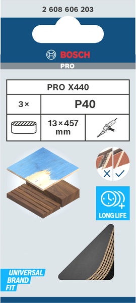 PRO X440 Schleifband, 13 x 457&nbsp;mm, G40 Produktbild img2 L