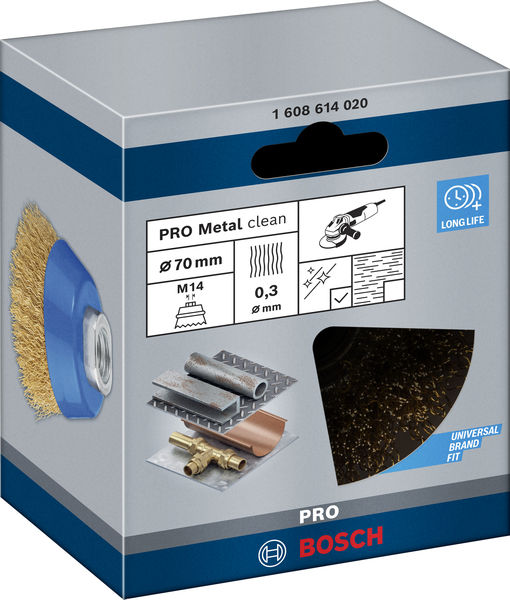 PRO&nbsp;Metal clean Topfbürste, 70 x 0,3&nbsp;mm, Gewinde Produktbild img2 L