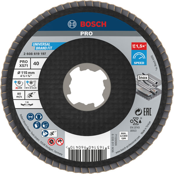 PRO X571 X-Lock Fächerschleifscheibe, 115&nbsp;mm, G40 Produktbild img1 L