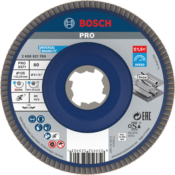 PRO X571 X-Lock Fächerschleifscheibe, 125&nbsp;mm, G80 Produktbild img1 L