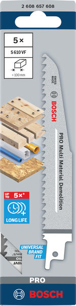 PRO Multi Material Demolition S610VF Blatt, 1,6 x 22 x 150&nbsp;mm, 5-tlg. Produktbild img2 L