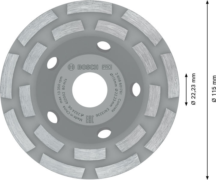 PRO Concrete Schleifkopf, 50&nbsp;x&nbsp;115&nbsp;mm, 22,23&nbsp;mm Produktbild img3 L