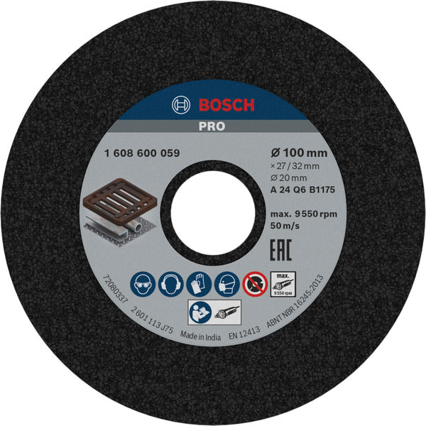 PRO Metal Schleifscheibe, 100 x 27 x 20&nbsp;mm, G24 Produktbild img1 L