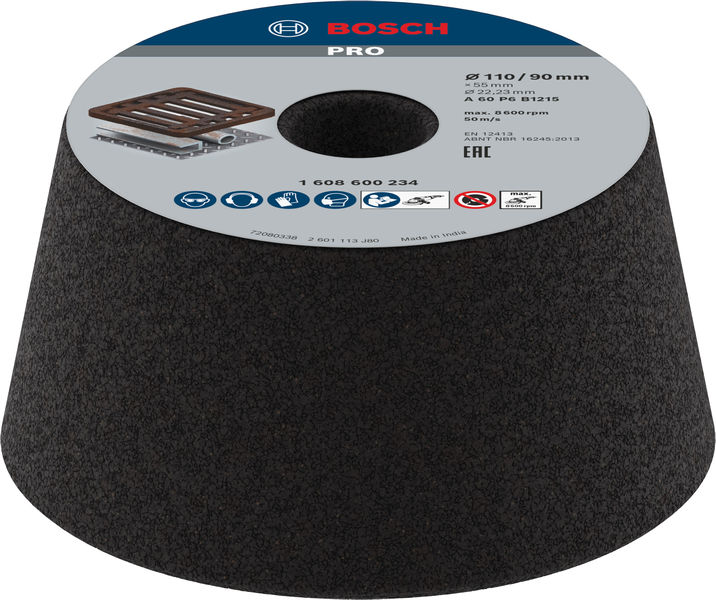 PRO Metal Konischer Schleiftopf, 90 x 110 x 55 mm, G60 Produktbild img1 L