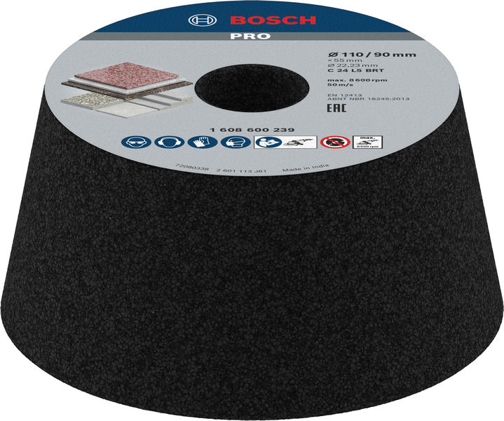 PRO Metal Konischer Schleiftopf, 90 x 110 x 55 mm, G24 Produktbild img1 L