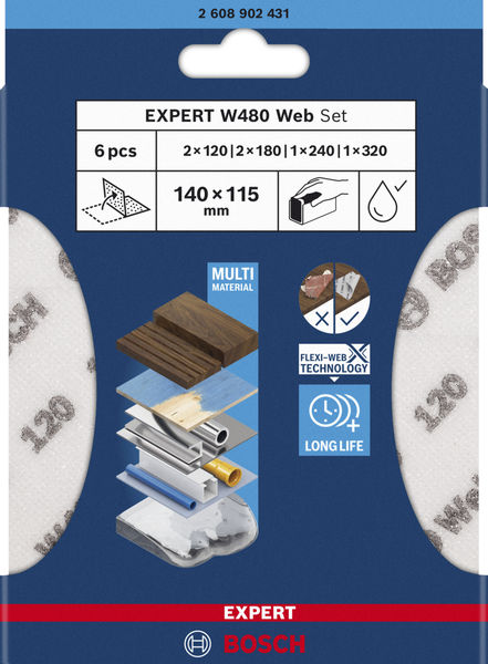 Schleifblatt ExW480 web, Set Produktbild img2 L