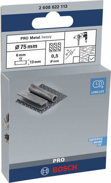 PRO Metal heavy Scheibenbürste, gerader Schaft, 75 x 0,5 mm Produktbild img2 L