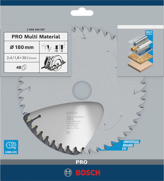 PRO&nbsp;Multi Material Kreissägeblatt, 180 x 2,4 x 30&nbsp;mm Produktbild img4 L