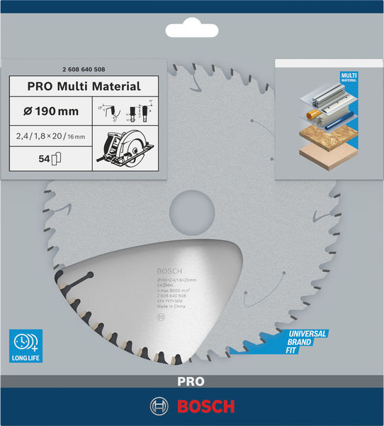 PRO&nbsp;Multi Material Kreissägeblatt, 190 x 2,4 x 20&nbsp;mm Produktbild img4 L