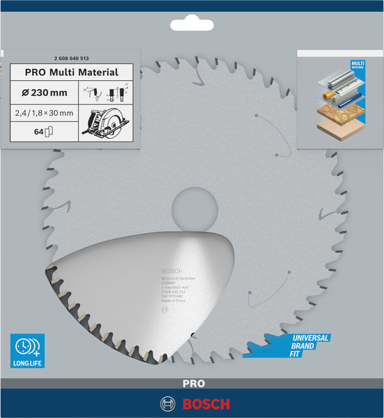 PRO&nbsp;Multi Material Kreissägeblatt, 230 x 2,4 x 30&nbsp;mm Produktbild img4 L