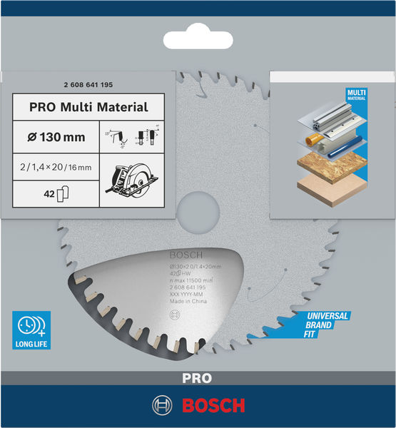PRO&nbsp;Multi Material Kreissägeblatt, 130 x 2 x 20&nbsp;mm Produktbild img4 L
