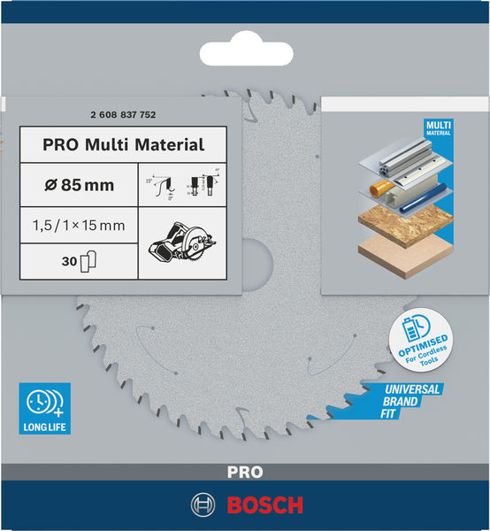 PRO&nbsp;Multi Material cordless Kreissägeblatt, 85 x 1,5 x 15&nbsp;mm Produktbild img4 L