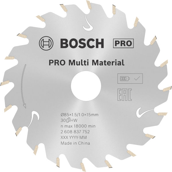 PRO&nbsp;Multi Material cordless Kreissägeblatt, 85 x 1,5 x 15&nbsp;mm Produktbild img1 L