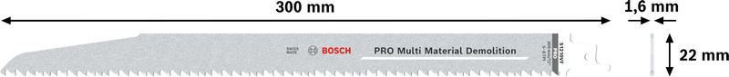 PRO Multi Material Demolition S1210VF Blatt, 1,6 x 22 x 300 mm, 5-tlg. Produktbild img3 L