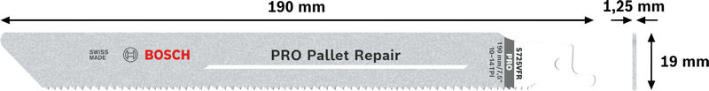 PRO Pallet Repair S725VFR Blatt, 1,25 x 19 x 190 mm, 5-tlg. Produktbild img3 L