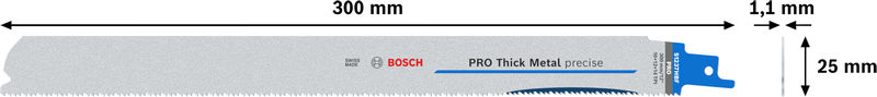 PRO Thick Metal precise S1237HBF Blatt, 1,1 x 25 x 300 mm, 5-tlg. Produktbild img3 L