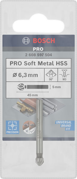 PRO Soft Metal HSS Kegelsenker, 6,3 x 45&nbsp;mm, M3 Produktbild img2 L