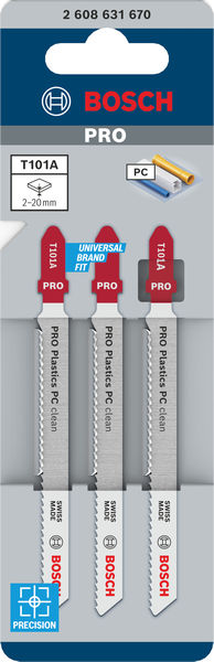 PRO Plastics PC clean T101A Stichsägeblatt, 100&nbsp;mm, 3-tlg. Produktbild img2 L