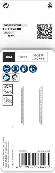 PRO Metal thick and thin T123XF Stichsägeblatt, 100 mm, 2-tlg. Produktbild img3 L