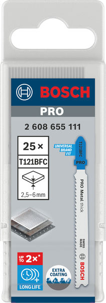 PRO Metal thick T121BFC Stichsägeblatt, 92 mm, 25-tlg. Produktbild img2 L