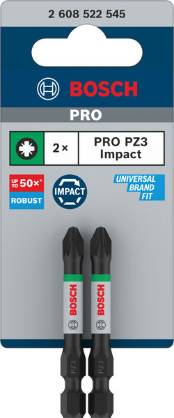 PRO Pozidriv Impact Bit, PZ3, 55&nbsp;mm, 2-tlg. Produktbild img2 L