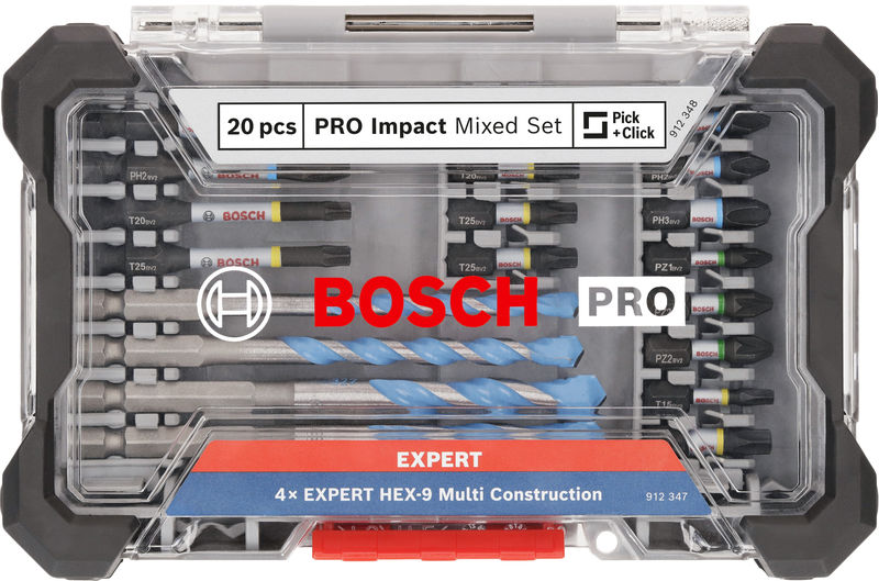 PRO Impact Schrauberbits und Multi Construction Bohrer Mixed Set, 20-tlg. Produktbild img2 L