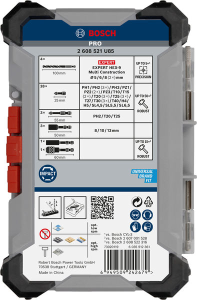 PRO Impact Schrauberbits und Multi Construction Bohrer Mixed Set, 40-tlg. Produktbild img5 L