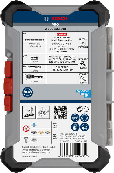 PRO Impact Schrauberbits und Multi Construction Bohrer Mixed Set, 35-tlg. Produktbild img5 L