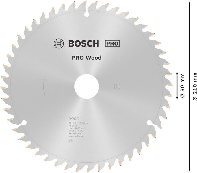 PRO&nbsp;Wood Kreissägeblatt, 210 x 2 x 30&nbsp;mm Produktbild img5 L
