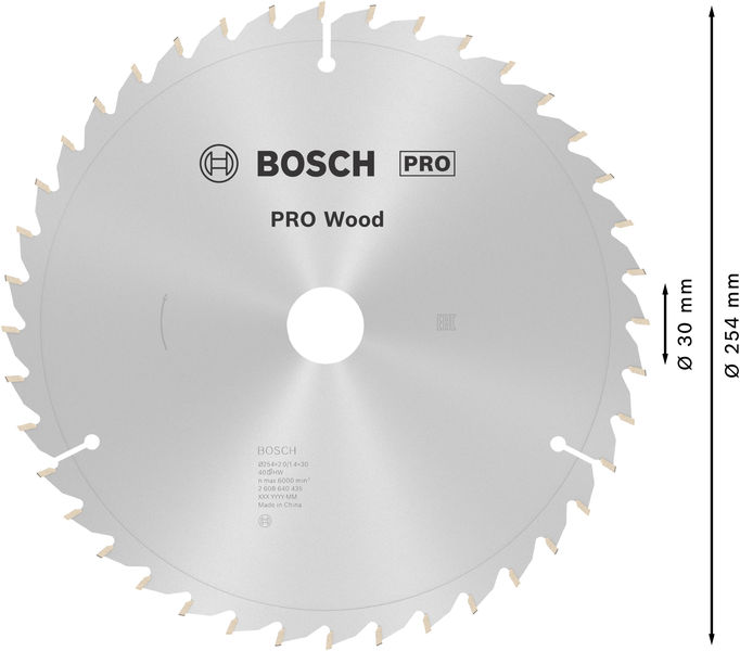 PRO&nbsp;Wood Kreissägeblatt, 254 x 2 x 30&nbsp;mm Produktbild img5 L