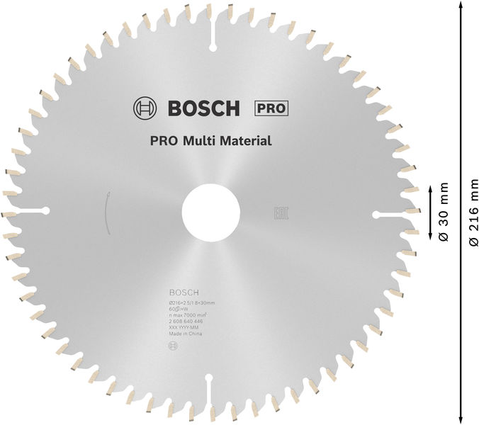 PRO Multi Material Kreissägeblatt, 216 x 2,5 x 30 mm Produktbild img5 L